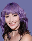 A photo of a model wearing Color Crush Purple