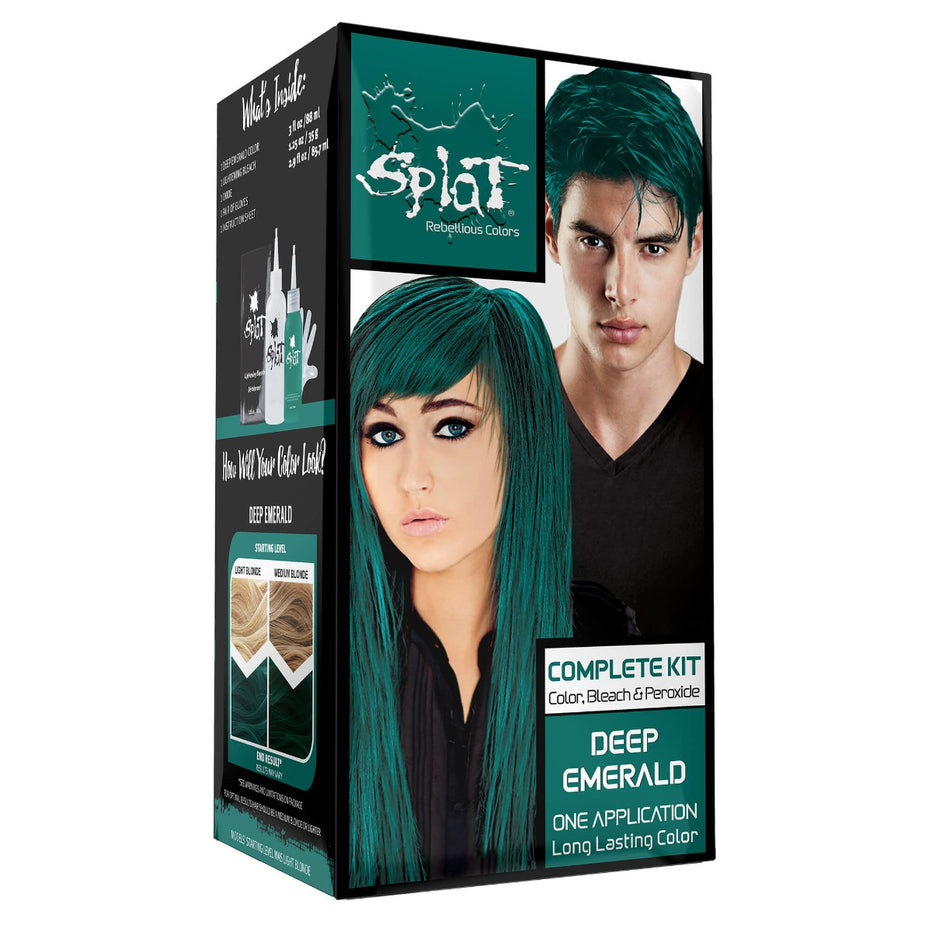 Splat Original Complete Kit (Emerald Green) - Semi-Permanent Hair Dye ...