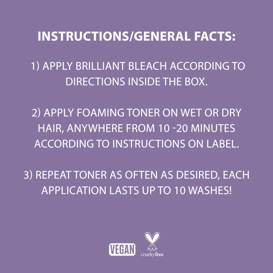 Instruction of Splat Hair Color's Briliant Toning Foam Mushroom Brown Hair Dye