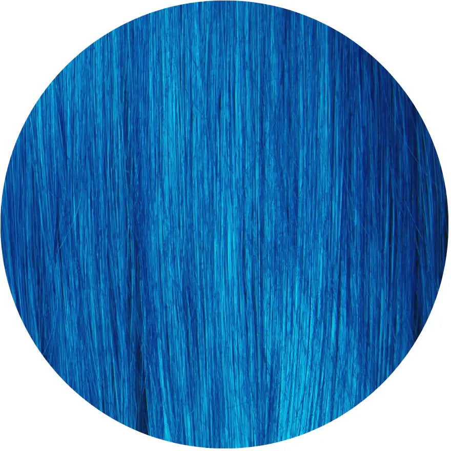 Swatch of Euphoric Blue: Original Loud Blue Semi-Permanent Hair Dye Complete Kit with Bleach