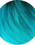 Swatch of Tantalizing Teal: Original Teal Semi-Permanent Hair Dye Complete Kit with Bleach