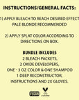 Instruction of Splat Hair Color's Lemon Drop Lightening Bleach  Hair Dye