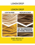 Results of Splat Hair Color's Lemon Drop Lightening Bleach  Hair Dye