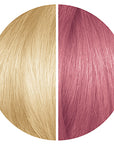 Starting hair color shade level 10 and results of midnight rosetta pink hair dye