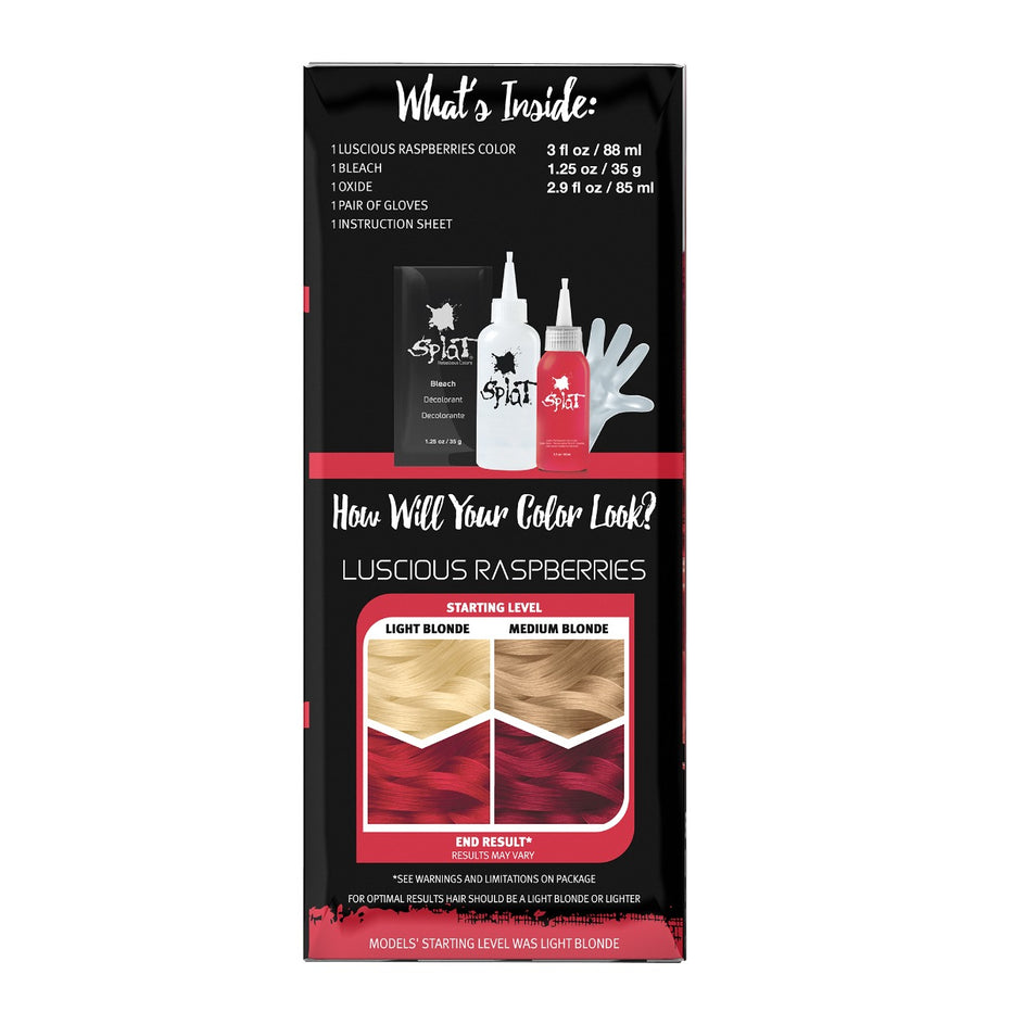 Luscious Raspberries: Raspberry Red Semi-Permanent Hair Dye Kit | Splat ...
