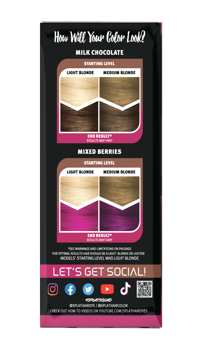 Melts Complete Kit with Bleach and 2 Semi-Permanent Colors - Milk Chocolate &amp; Mixed Berries