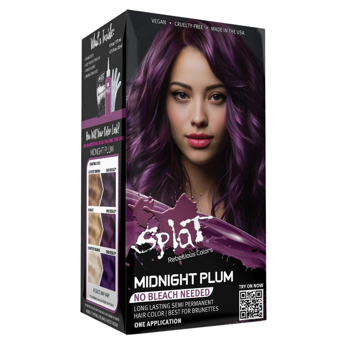Splat Midnight Plum – Semi Permanent Hair Color – Splat Hair Color
