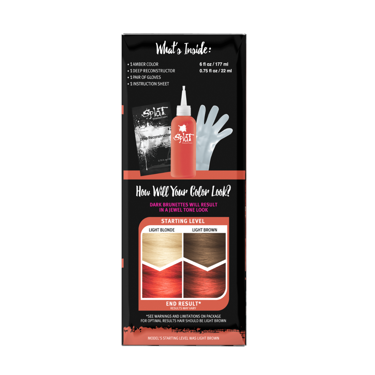 Midnight Amber No Bleach Red Semi-Permanent Hair Dye | Splat Hair Color