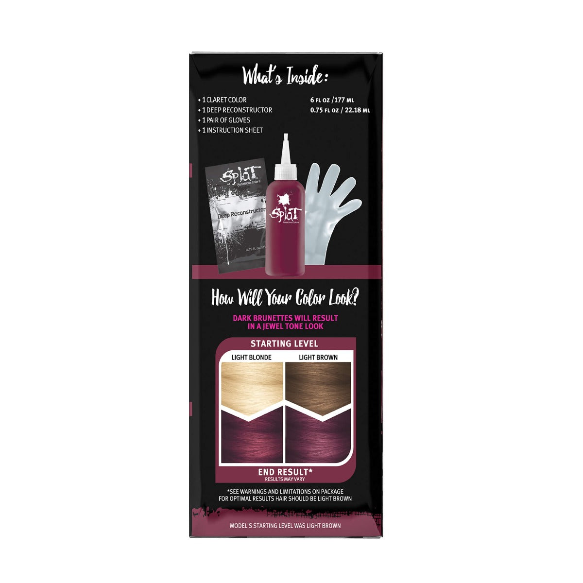 Midnight Claret No Bleach Burgundy (Claret) Semi-Permanent Hair Dye Kit