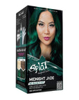 Splat Hair Dye for brunettes_Midnight Jade Green hair color manic panic