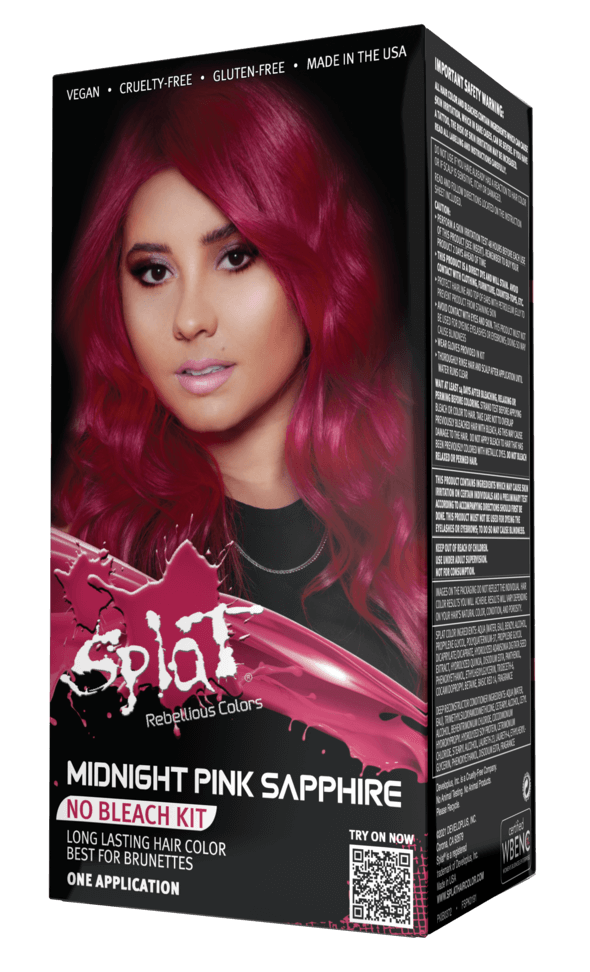 A box of Splat Hair Color's Midnight Pink Sapphire Hair Dye