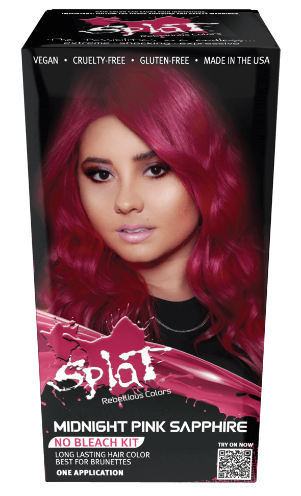 A box of Splat Hair Color's Midnight Pink Sapphire Hair Dye