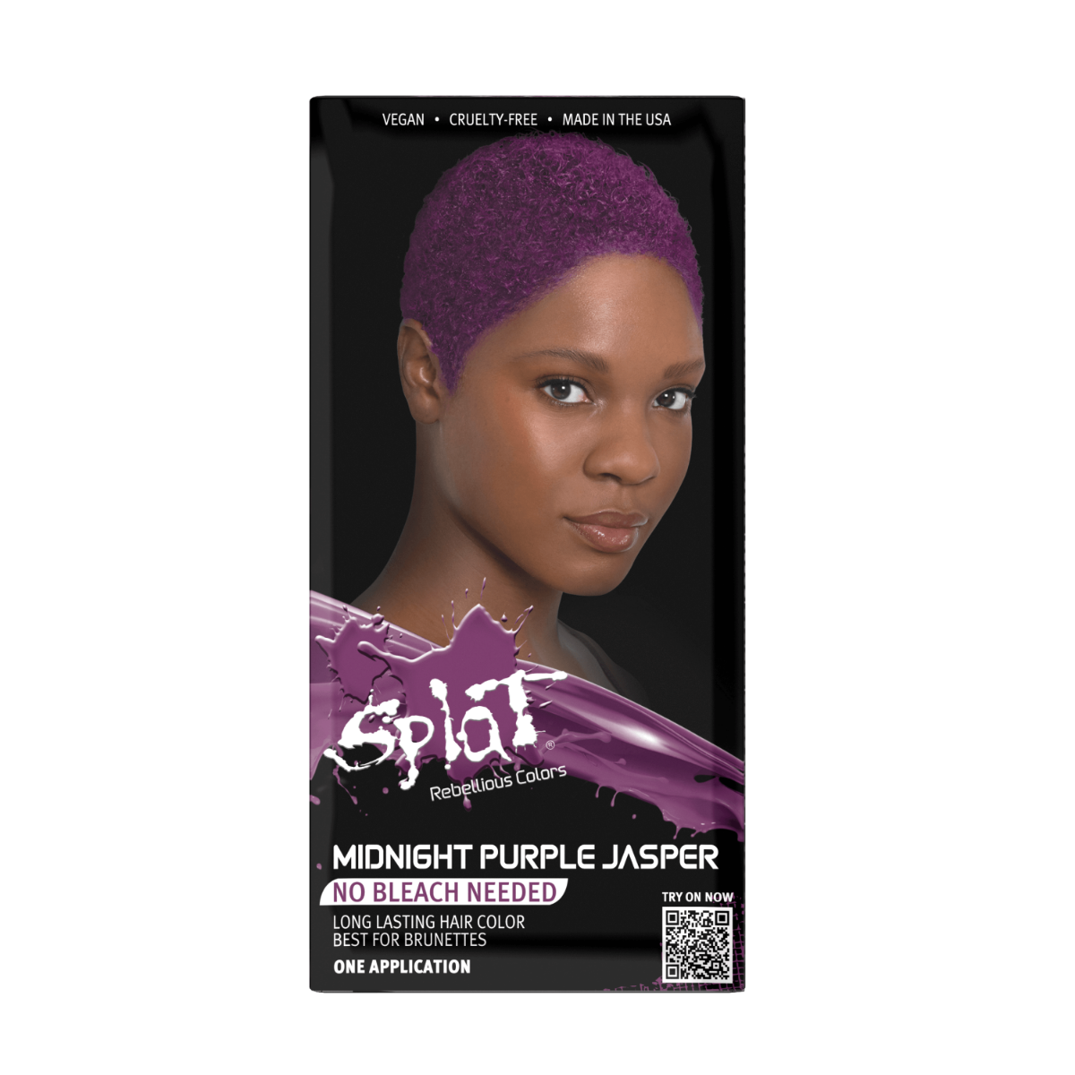 Midnight Purple Jasper No Bleach Purple Semi-Permanent Hair Dye Kit