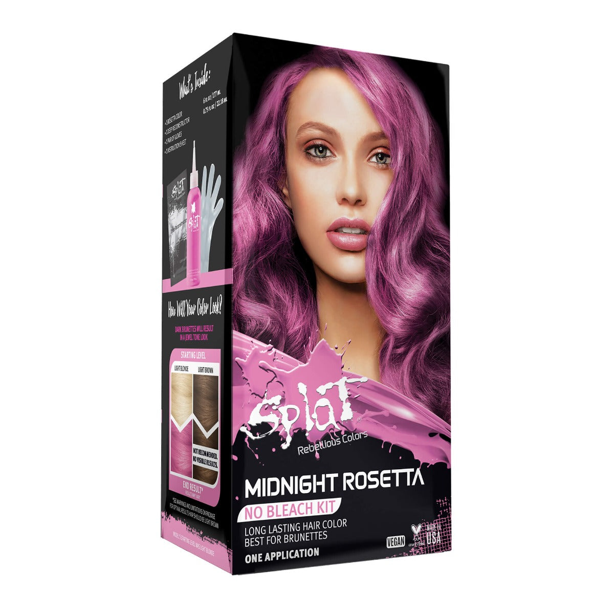 Splat Hair Dye for brunettes_Midnight Rosetta pink hair dye arctic fox