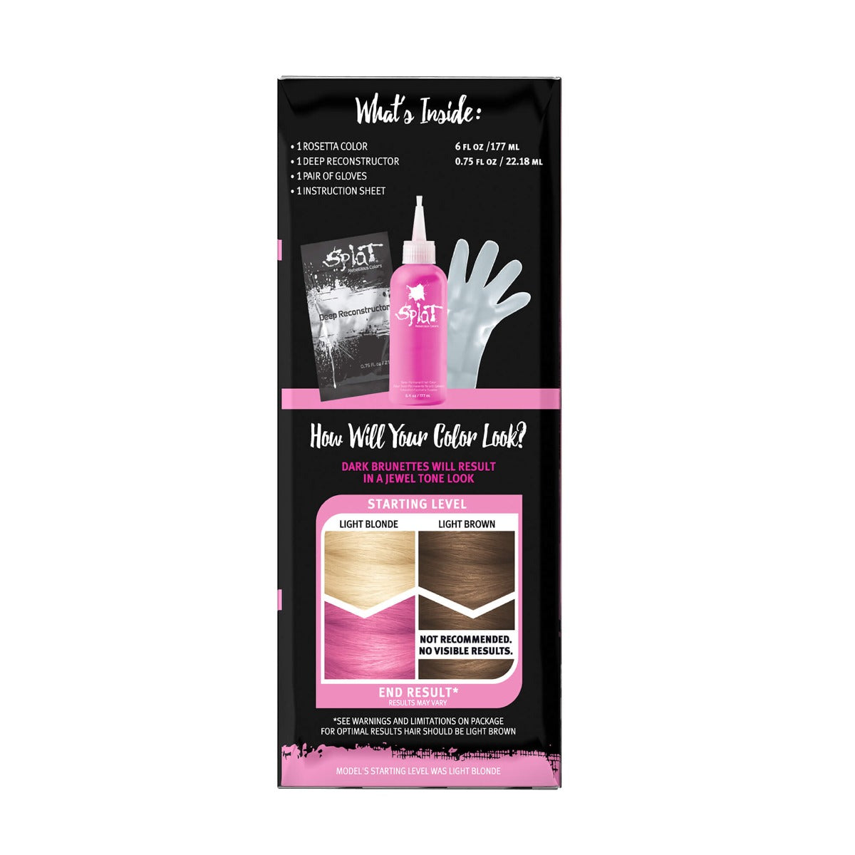 Midnight Rosetta No Bleach Pink Semi-Permanent Hair Dye Kit