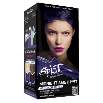 A box of Splat Hair Color's Midnigh Amethyst Hair Dye