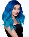 Splat Hair Color Ombre Ocean Blue Hair Dye Vegan Semi-Permanent Kit with Bleach