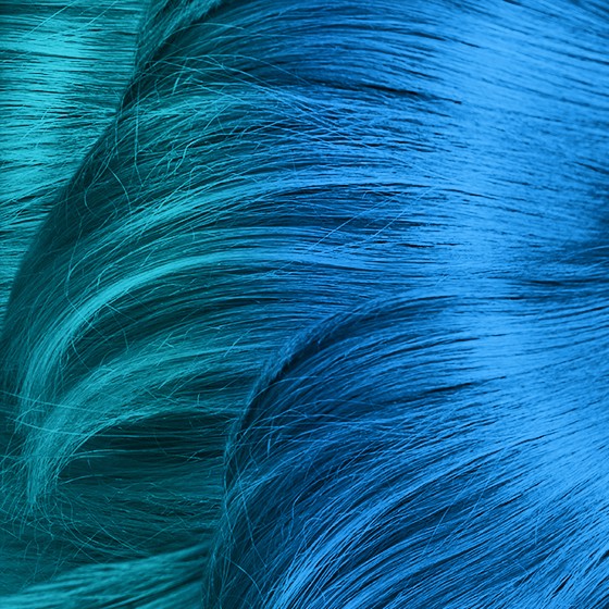 Splat Ombre Ocean Blue Hair Dye