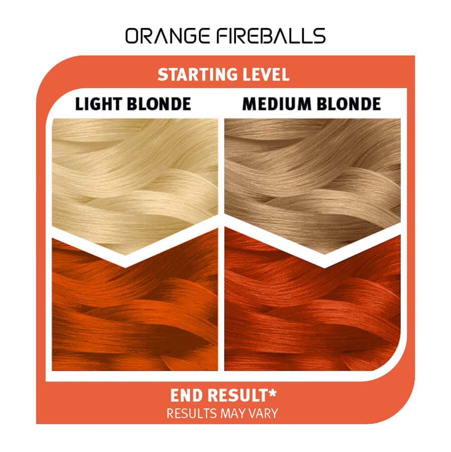 Results of Lightening Bleach &amp; Orange Fireballs Hair Dye