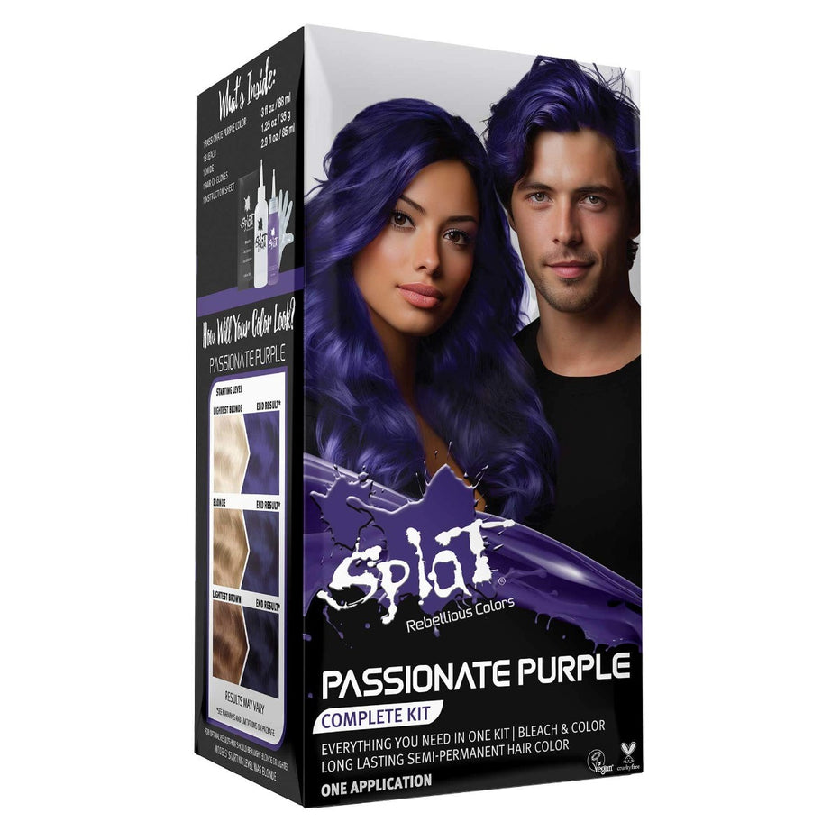 Splat Complete Kit Passionate Purple – Purple Semi Permanent Hair Colo ...
