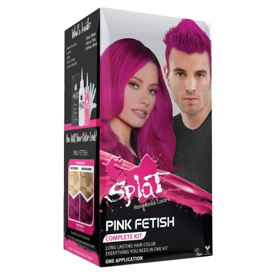 A box of Splat Hair Color's Pink Fetish Hair Dye