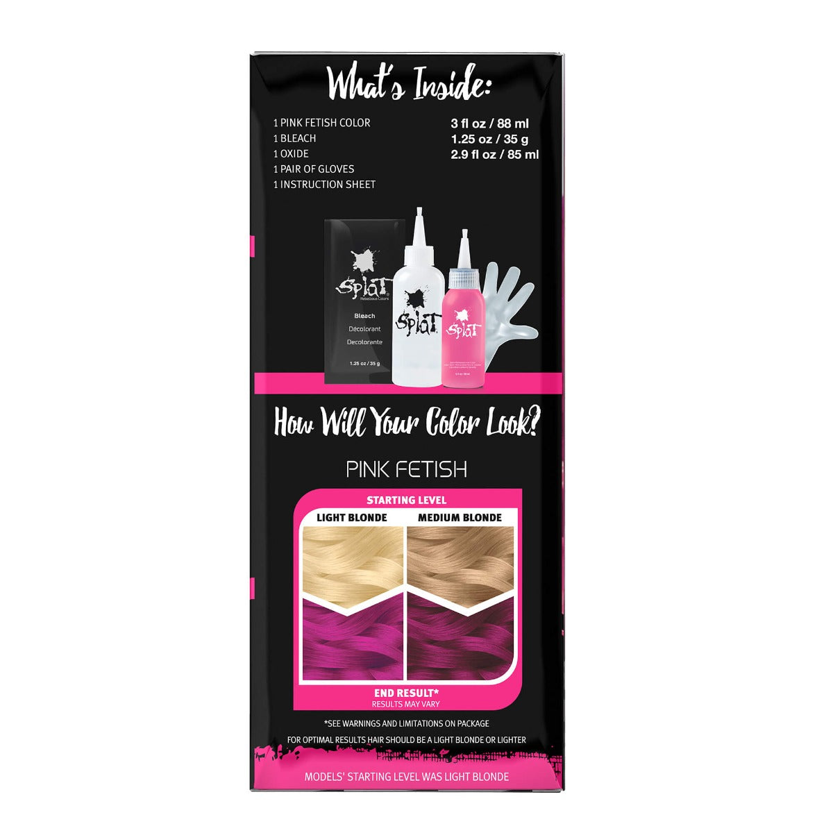 Pink Fetish: Original Pink Semi-Permanent Hair Dye Complete Kit with Bleach