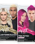 A box of Lightening Bleach & Pink Fetish Hair Dye