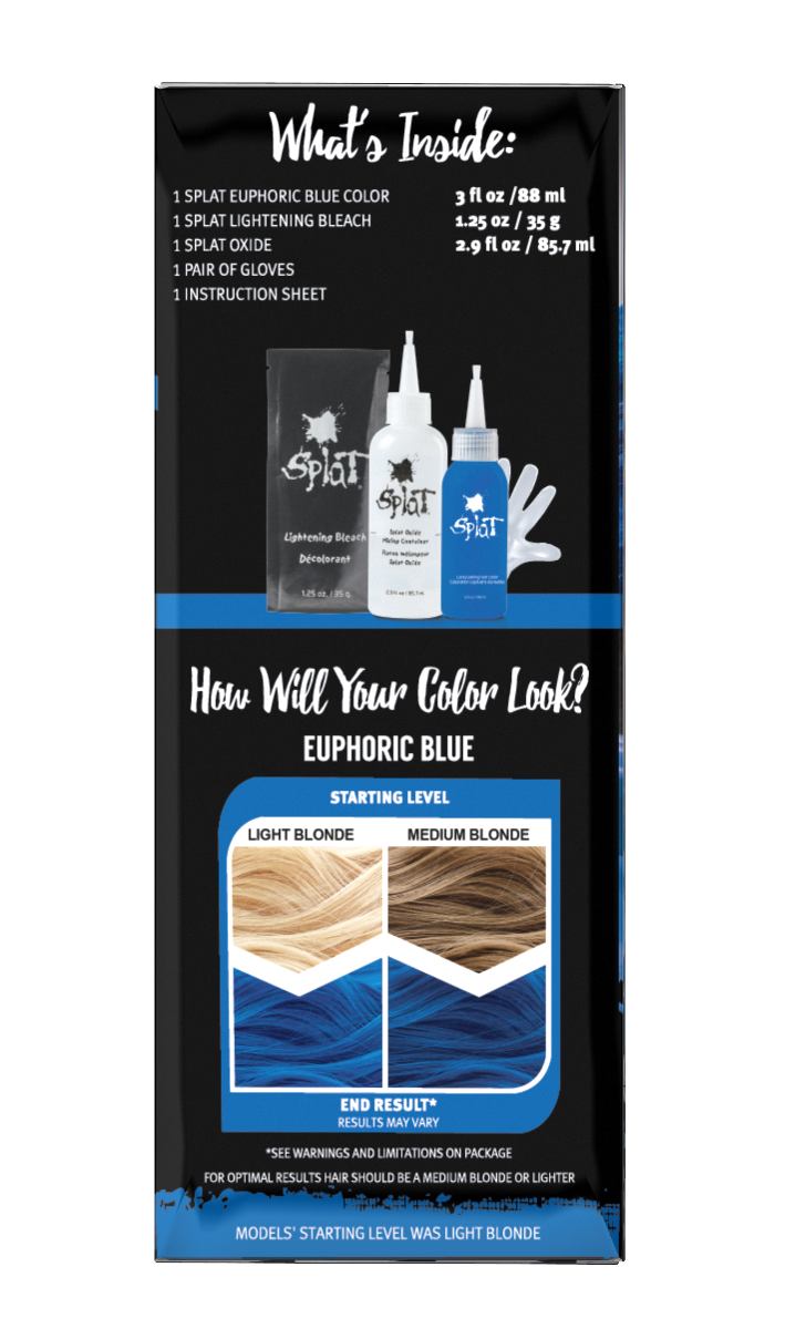Original Complete Kit with Bleach and Semi-Permanent Hair Color – Euphoric Blue Hair Dye