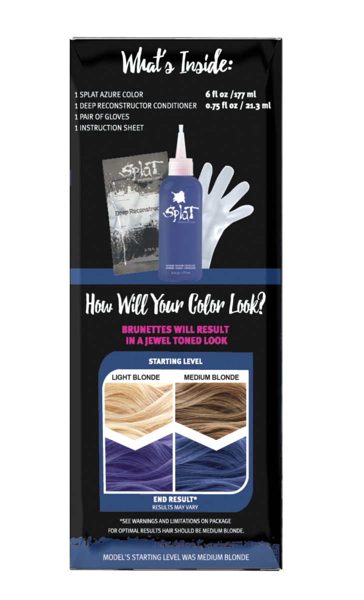 Midnight Azure No Bleach Blue SemiPermanent Hair Dye Splat Hair Color