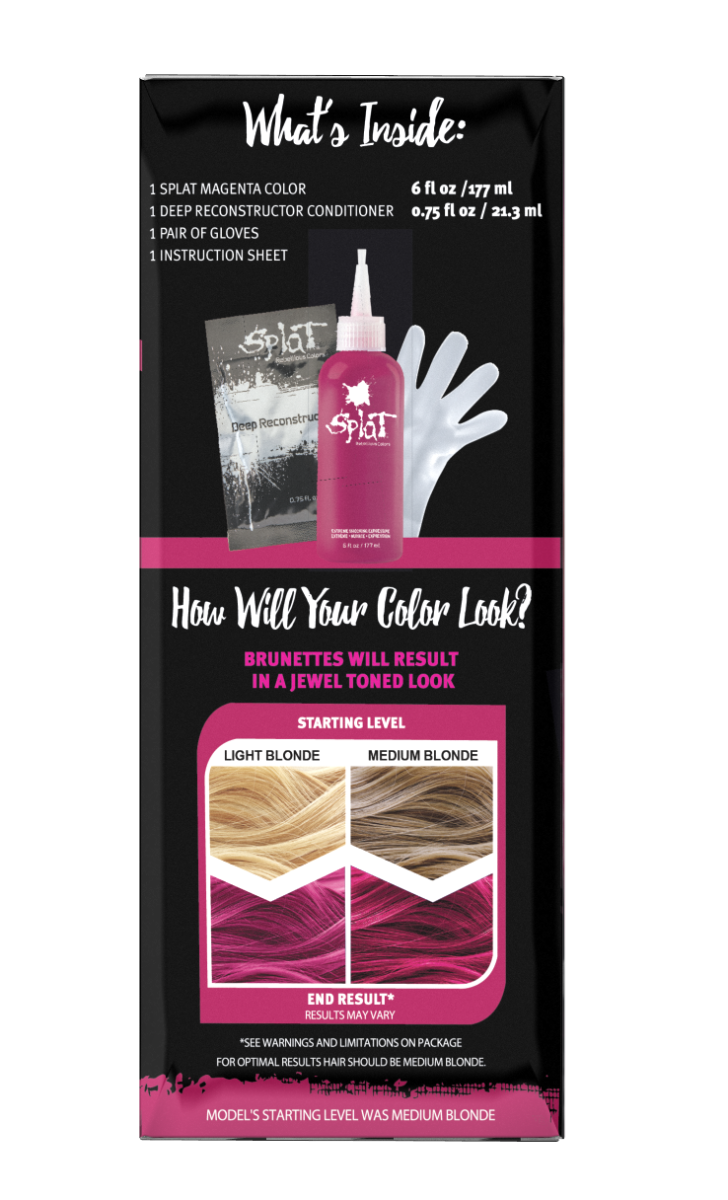 Midnight Magenta No Bleach Pink Semi-Permanent Hair Dye Kit