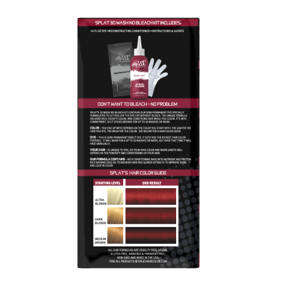 Midnight Ruby Midnight Ruby: No Bleach Dark Red Semi-Permanent Hair Dye | Splat Hair ...