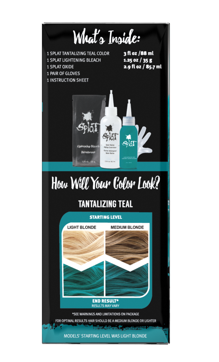 Splat 30 Wash Tantalizing Teal Blue Hair Dye
