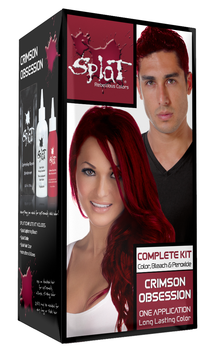 Splat Original Complete Kit with Bleach and Semi-Permanent Hair Color – Crimson Obsession