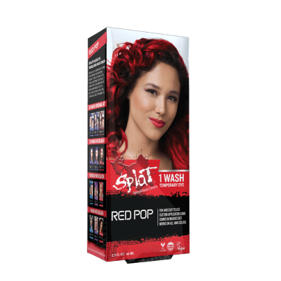 Splat Red Temporary Hair Dye (1 wash), 1 oz - Red Pop Hair Color Red Halloween Hair Dye