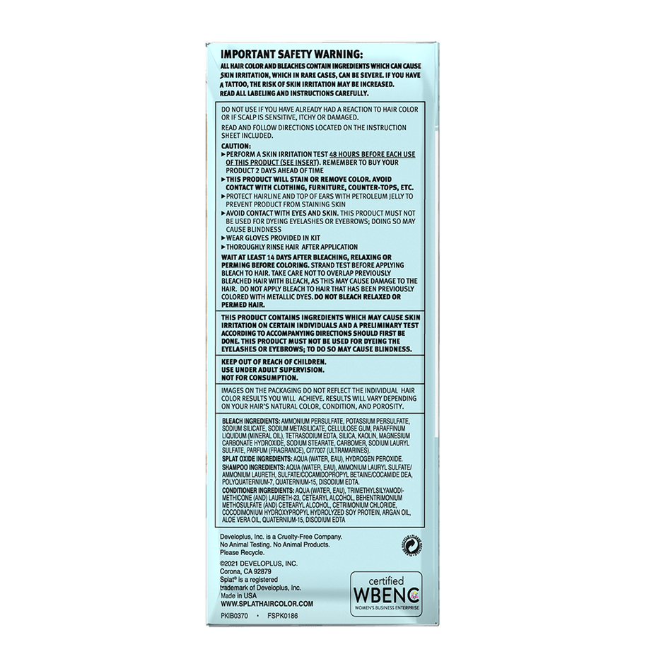 Brilliant Bleach Kit Hair Bleach Splat Hair Color