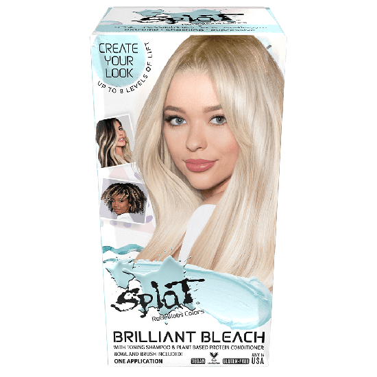 A box of Splat Hair Color&#39;s Brilliant Bleach Hair Dye