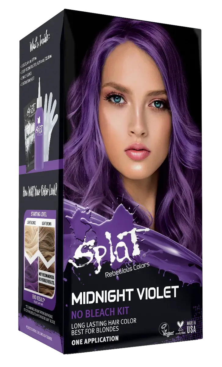 Midnight Violet No Bleach Violet Semi-Permanent Hair Dye Kit