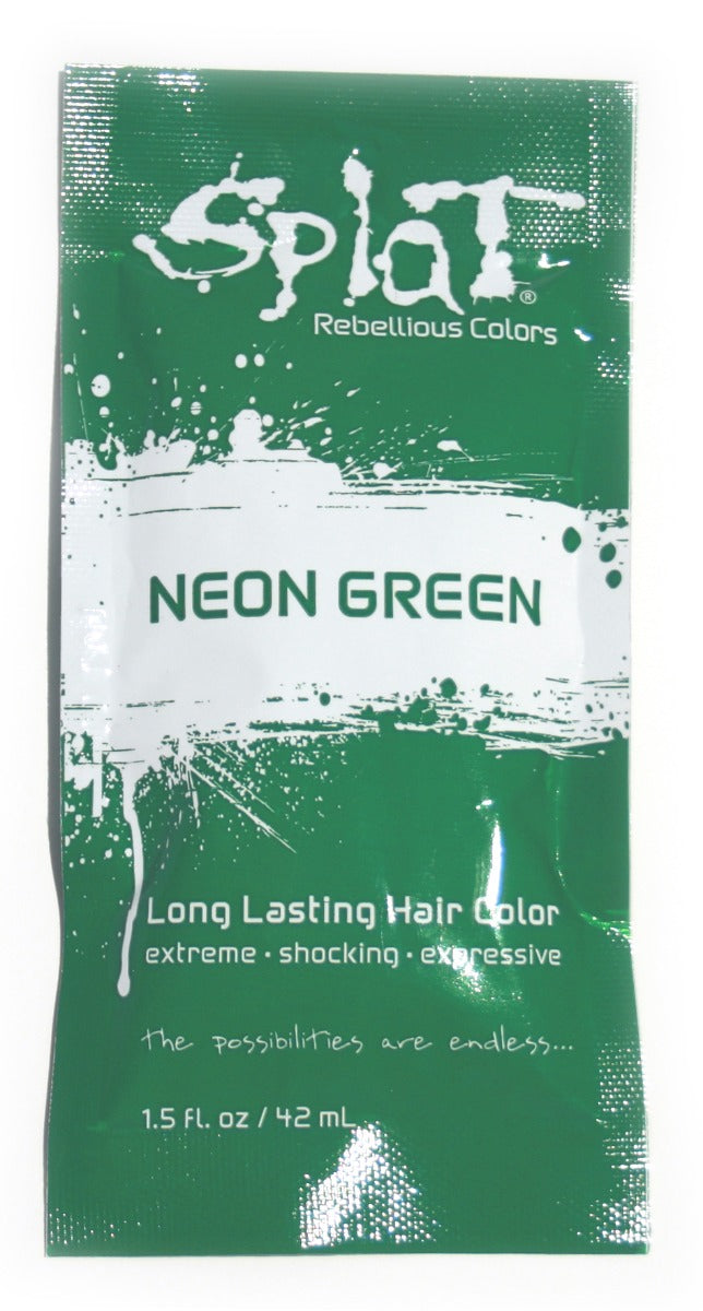 Splat Neon Green Semi-Permanent Hair Dye 1.5 oz Single Foil Packet 