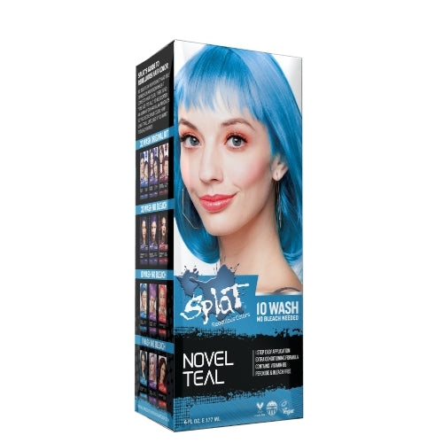 10 Wash Temporary Blue Hair Dye No Bleach (Novel Teal)