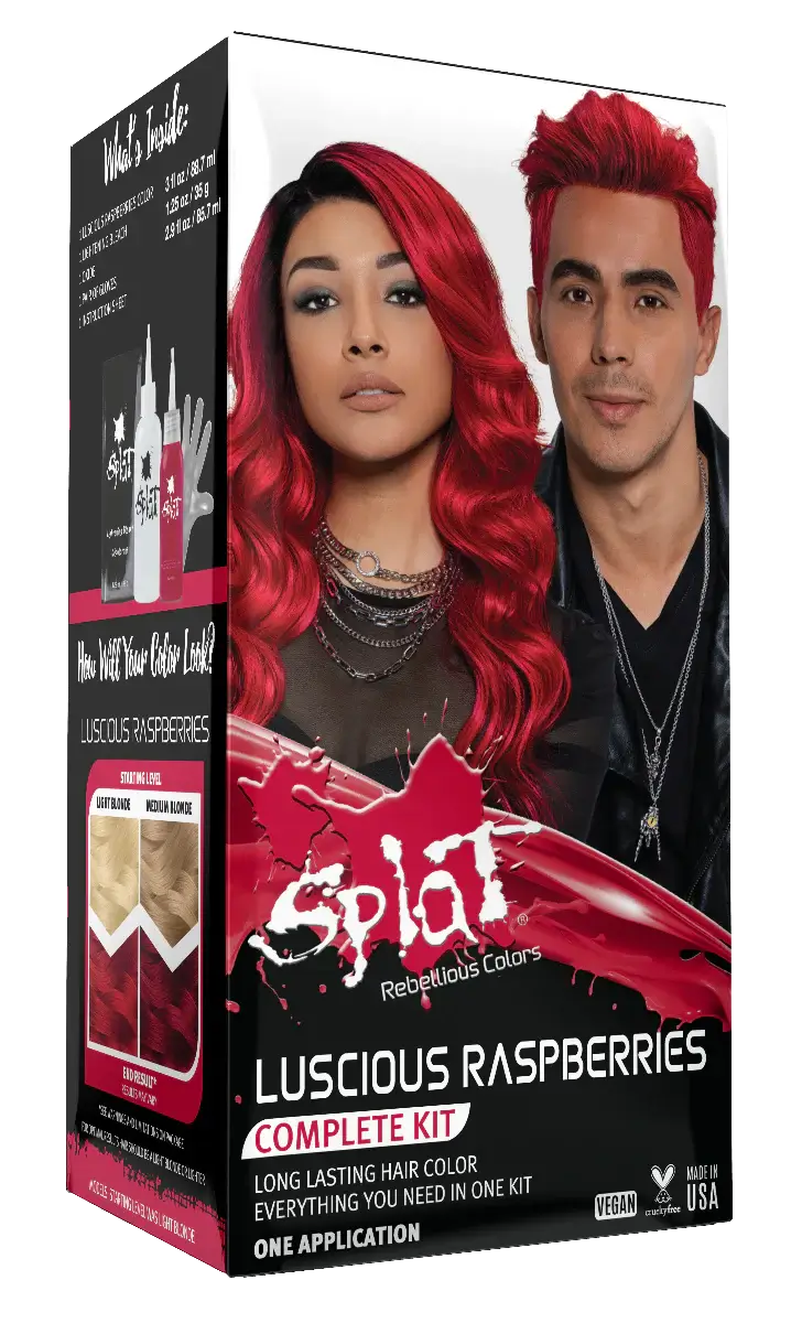 Luscious Raspberries: Raspberry Red Semi-Permanent Hair Dye Kit | Splat ...