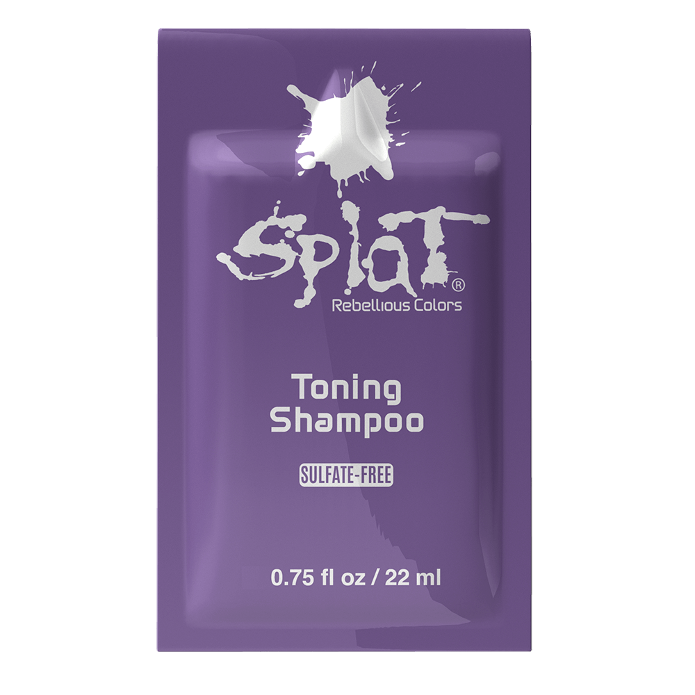 A box of Splat Hair Color's Toning Shampoo