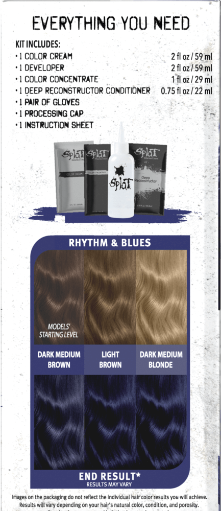 Rhythm and Blues: tinte permanente azul para cabello oscuro